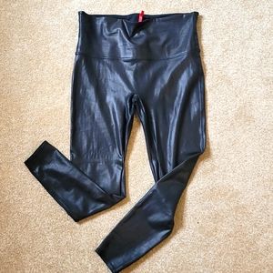 Spanx faux leather leggings 2x
